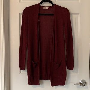 Burgundy cardigan